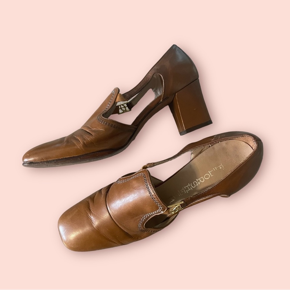 Vintage Brown Leather Heels
